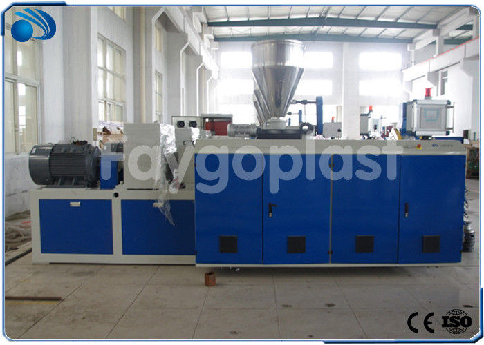 Co Rotating Plastic Extruder Machine For PVC Compound / PVC Pipe Making Twin Screw