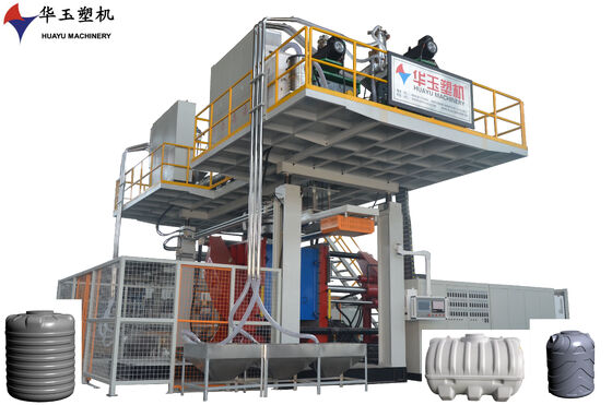 बड़ी प्लास्टिक उत्पादों के लिए 5000L क्षमता 4-परत सह-बाहर निकालना उच्च परिशुद्धता आईबीसी ब्लो मोल्डिंग मशीन